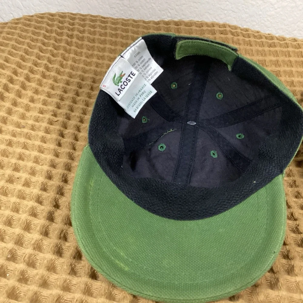 Lacoste Sport KIDS Toddler Hat Size S Crocodile Green Dad Hat Strapback